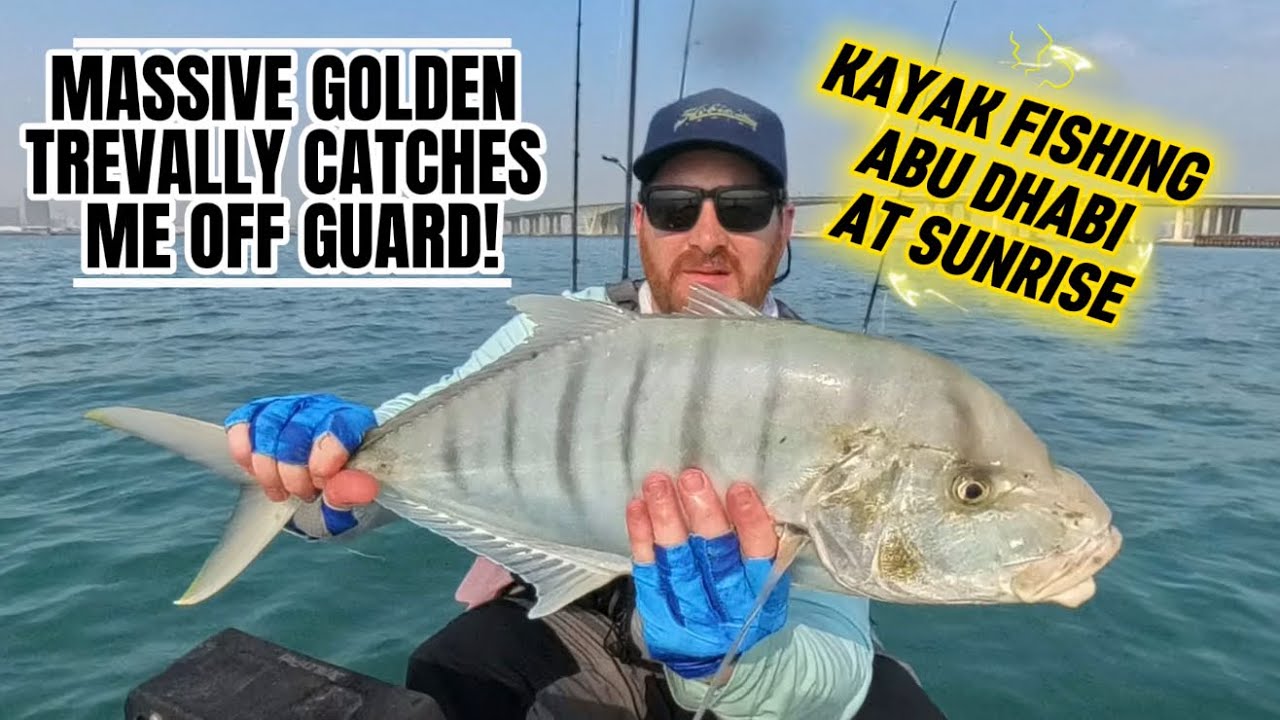 FISHING ABU DHABI VLOG - MASSIVE GOLDEN TREVALLY CATCHES ME OFF GUARD!