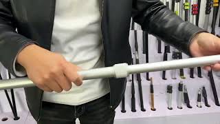 Aluminum telescopic pole with spin lock