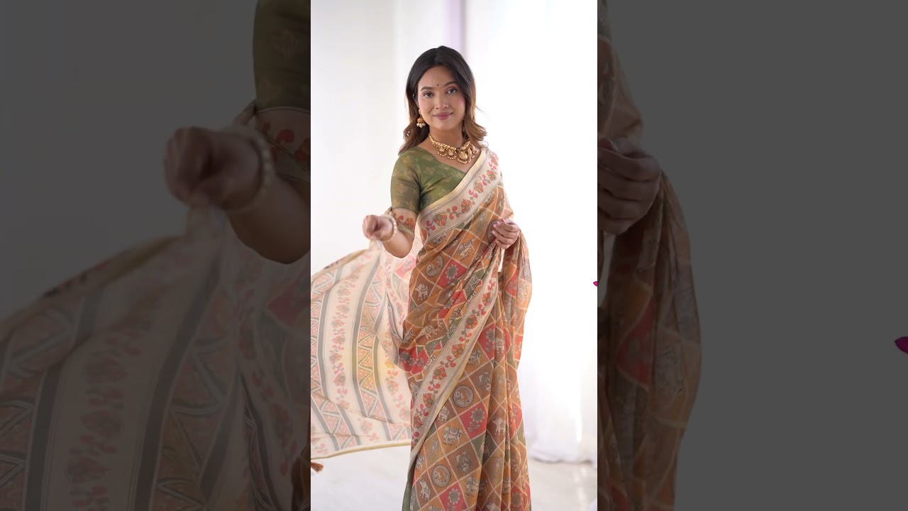 Light Beige Premium Handloom Saree