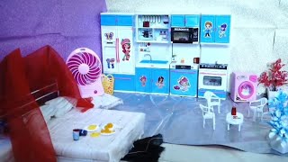 #Unboxinghousehold & dolls preparing breakfast #kidsvideo #kitchengadgets  #barbies dolls