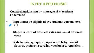 Krashen's Theories Lecture