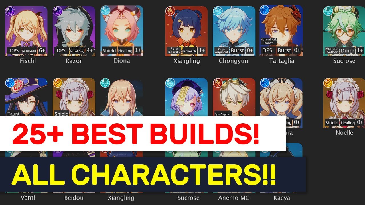 List of All Characters and Builds