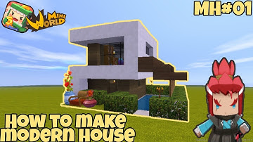 How to Make Modern House | CODE MH#01 | Mini World Block Art | Tutorial