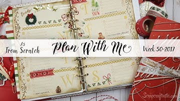 Vintage Christmas: Week 50-2017 / Plan With Me "From Scratch" A5 DCWV 6 Ring Planner Binder