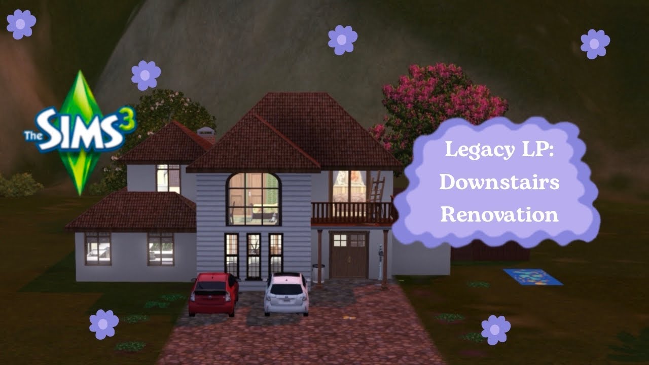 Sims 3 Legacy LP: Downstairs Renovation (Speed Build)