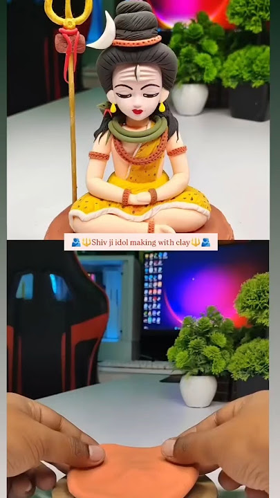 Shiv ji idol Making with clay 🫂🧱 Laagi Lagan Sankara song ! #shiv #art #mahadev #ytshorts #shorts