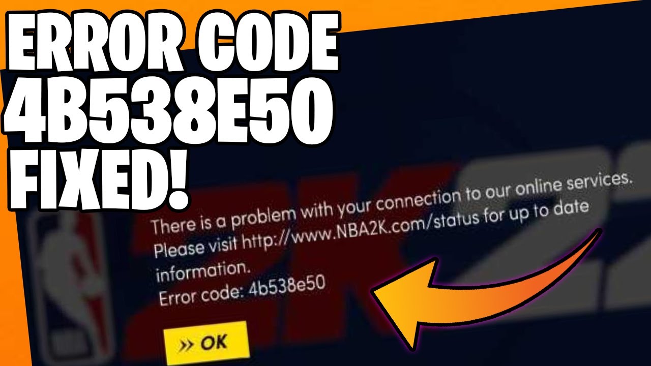 Disciplin hæk Turbulens How To Fix NBA 2K22 Error Code 4b538e50 - CONNECT TO NBA 2k22 SERVERS | PS4  / XBOX / PC - YouTube