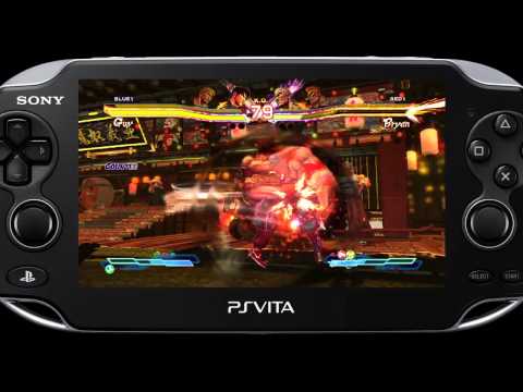 Street Fighter X Tekken para Vita, gameplay (Guy y Cody VS Bryan y Jack-X)