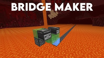 MINECRAFT HOW TO MAKE A BASALT BRIDGE MAKER | MINECRAFT AUTOMATIC BRIDGE MAKER TUTORIALS  |