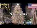 🇺🇸🎄New York Christmas Walk - Fifth Avenue to Rockefeller Center Christmas Tree - 【4K 60fps】