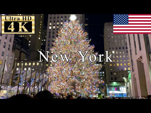 🇺🇸🎄New York Christmas Walk - Fifth Avenue to Rockefeller Center