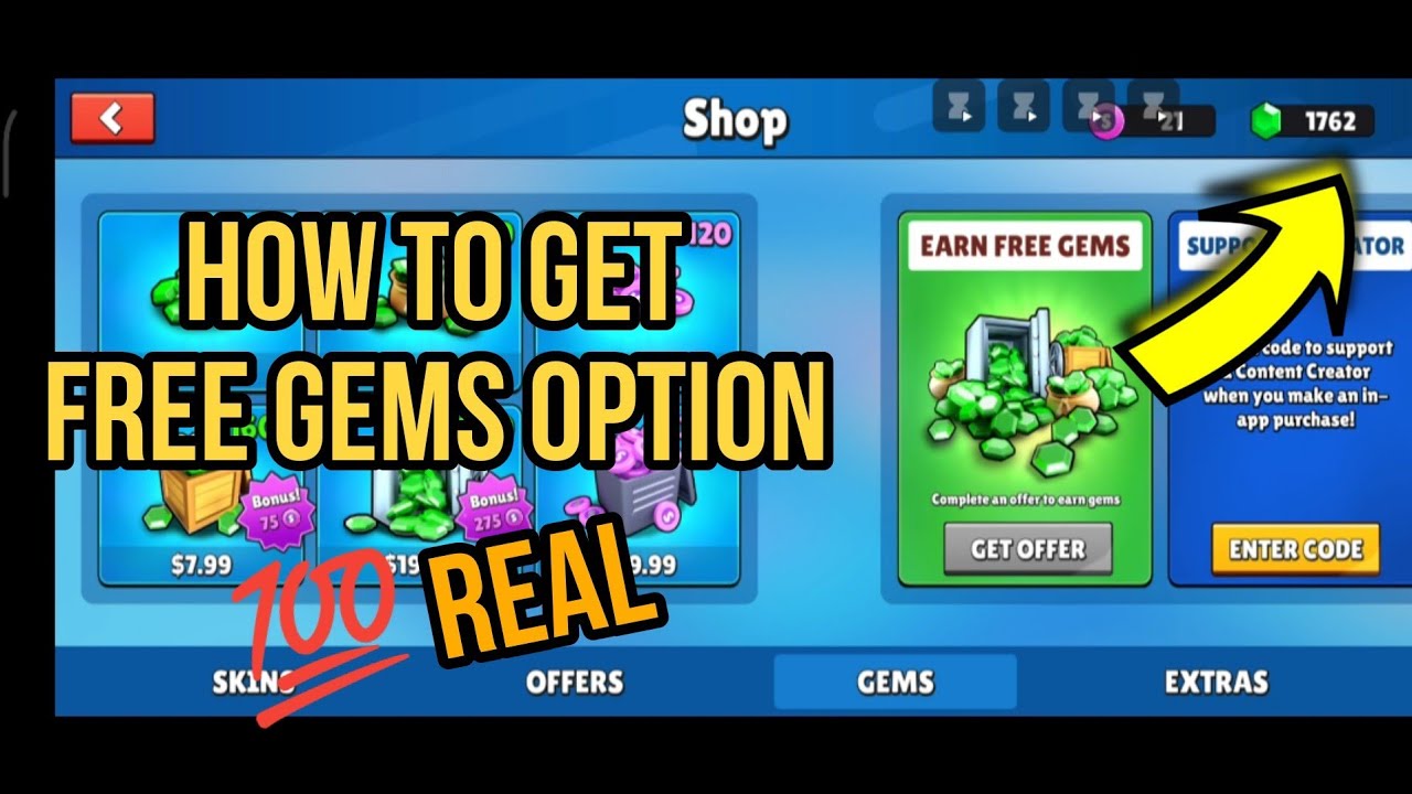 How to get free gems option in Stumble guys Get free gems🤪🤪🤪 YouTube