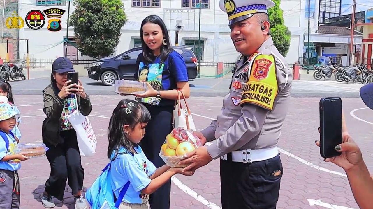 Polres Samosir Gelar Program Polisi Sahabat Anak, Sambut Outing Class PAUD/TK Pelita Bangsa
