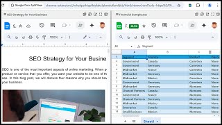 Open Google Docs, Sheets and Slides Files Side by Side with Google Docs SplitView