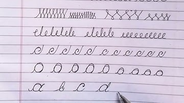 Cursive writing for beginners | Basic Strokes and Shapes | Cursive handwriting practice