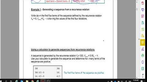 Recurrence Relations