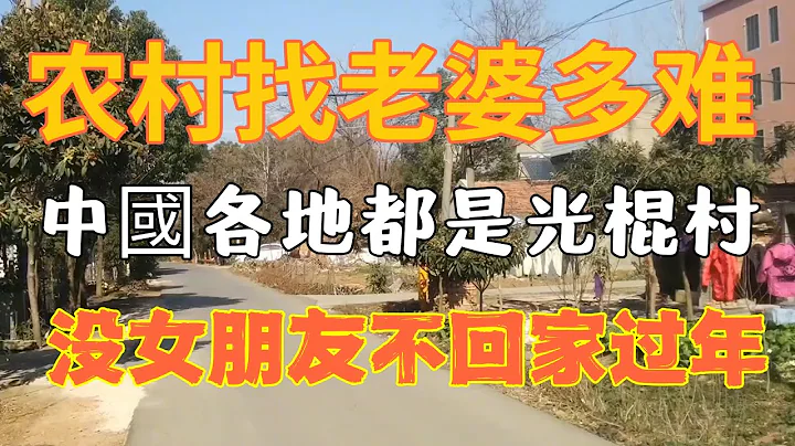 找老婆难，中国重男轻女的恶果！各地农村的光棍村，最后的结果就是慢慢消失。年轻小伙没有女朋友，不回家过年在出租屋里吃方便面。广东条件不差的农村，女孩来一次就跑了。过年后的农村又只剩下老人了。 - 天天要闻