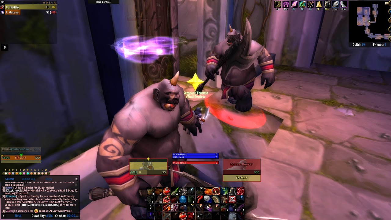 World Of Warcraft Classic 2020 DM North Tribute Stealth Run Duo Rogue + Druid