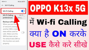 Oppo K13x 5g me wi-fi calling on/use kaise kare।how to enable/use Wi-fi calling in Oppo K13x 5g