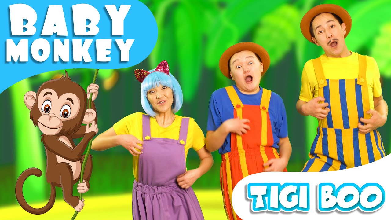 Monkey Banana Baby Monkey  Baby Shark Songs  Tigi Boo Kids Songs