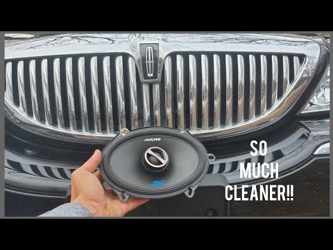 DIY- HOW TO UPGRADE THE FRONT SPEAKERS LINCOLN TOWN CAR