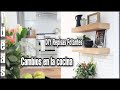 Makeover de la Cocina DIY repisas flotantes sin mucha herramienta. Ideas para decorar en primavera🌸