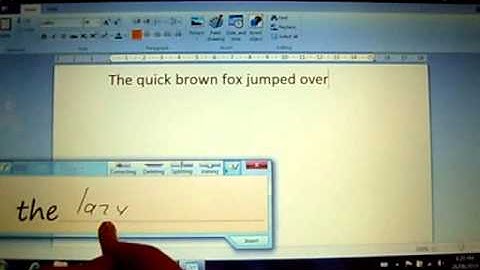 ExoPC - Windows 7 handwriting recognition
