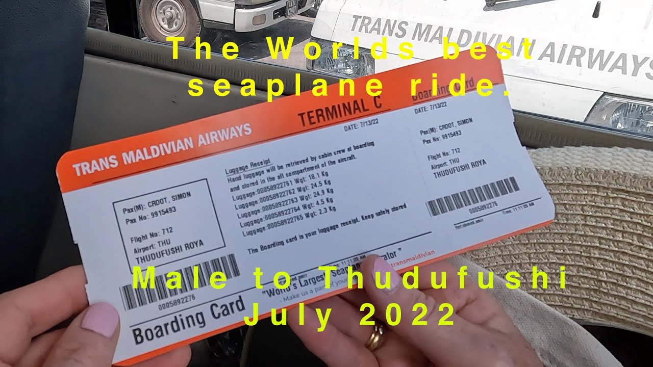 Seaplane Transfer to Thudufushi by Trans Maldivian Airways Part 1 of  review of Thudufushi Island
