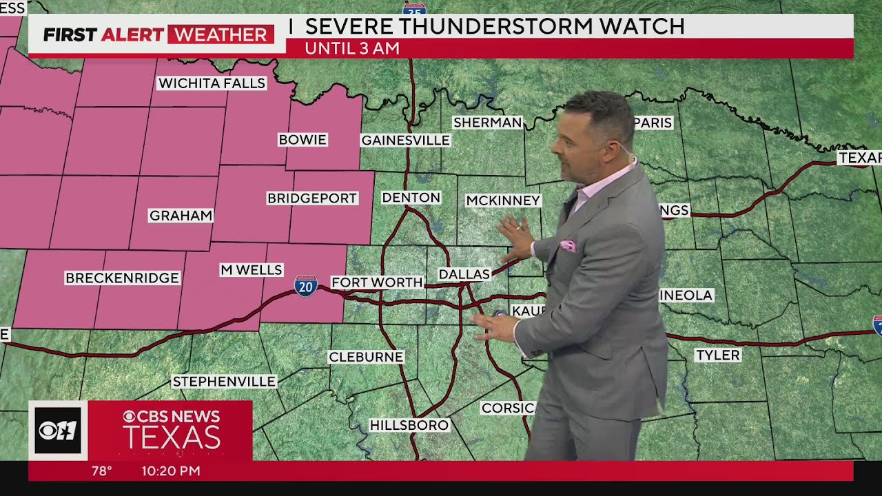 Severe thunderstorm watch in effect until 3 a.m. - YouTube