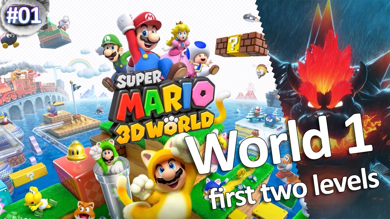 🌍 Super Mario 3D World | World 1 - First Two Levels