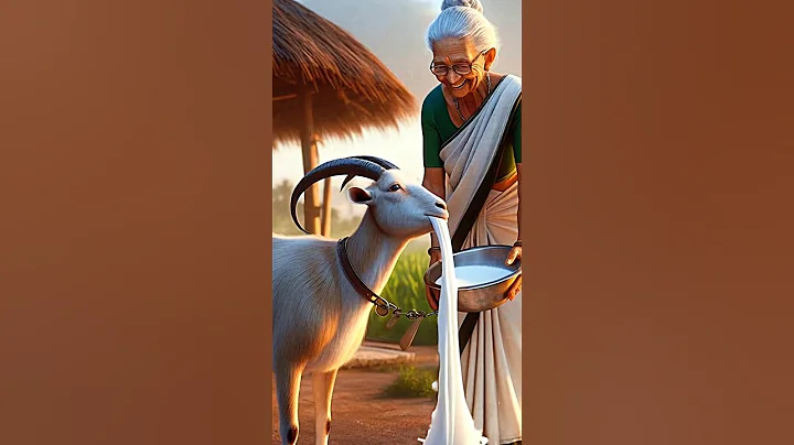 Grandmother had a goat that gave her lots of milk #shorts #ai #goat