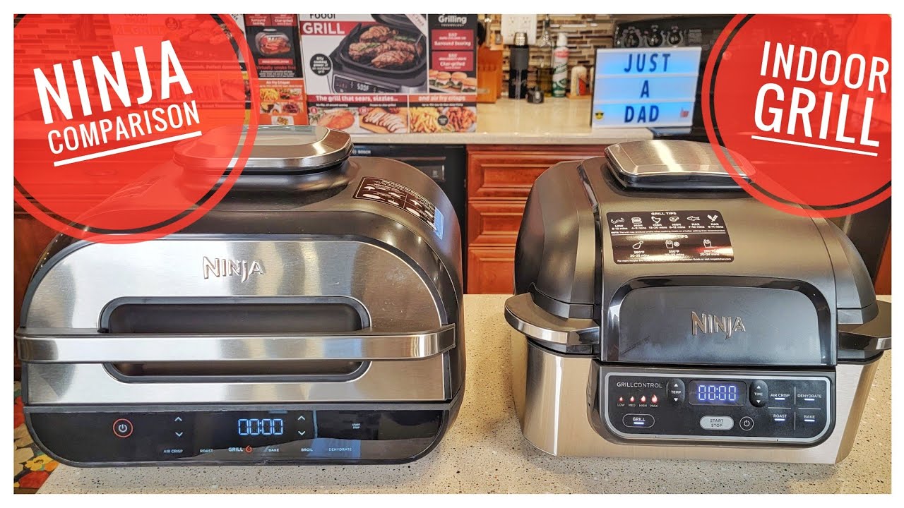 NINJA Foodi Indoor Grill Comparison Smart XL 6-in1 VS 5-in-1 Grill & Air  Fryer 