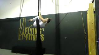 How to Double Pole Knee Climb // Aerial Silk