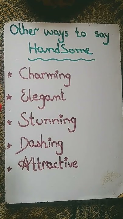 learn-other-ways-to-say-handsome-youtubeshorts-englishgrammar