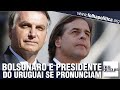 Bolsonaro faz pronunciamento ao receber visita do presidente do Uruguai, Luis Lacalle Pou