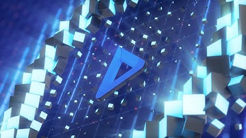 Neon Cube Wave Logo Template