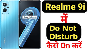 How to enable Do not disturb mode in Realme 9i || Realme 9i me do not disturb kaise on kare ||
