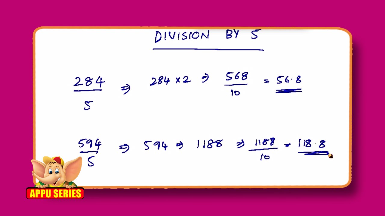 how to solve the problem 100 divided by 5