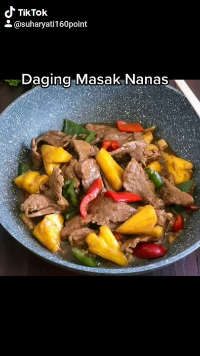 Resep Daging Masak Nanas, masak dirumah aja simpel dan enak 🥳🥳🥳