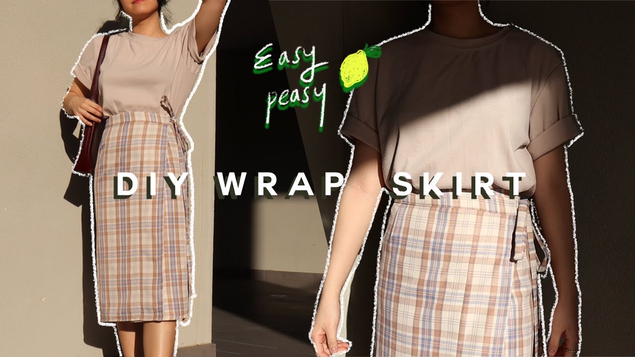 DIY / How To Make a Wrap Skirt (BEGINNER FRIENDLY) + PATTERN! - YouTube