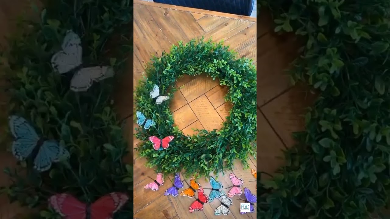 DIY Boxwood Butterfly Wreath for a Fresh Spring Look