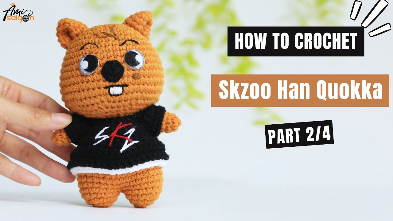 #480 | SKZOO Han Quokka  Amigurumi (2/4) | How To Crochet Animals Amigurumi | @AmiSaigon