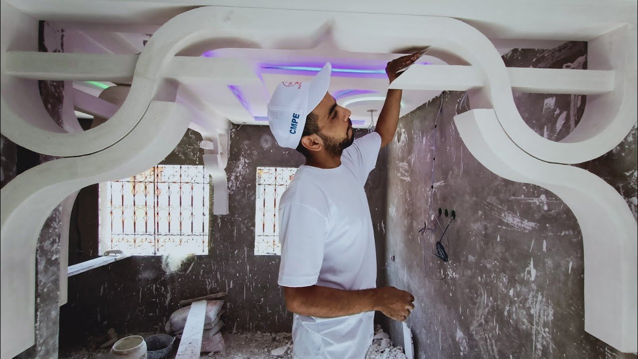 طريقة تركيب اروع قوس جبس/S جزء الأخيره Comment faire un décor en gypse