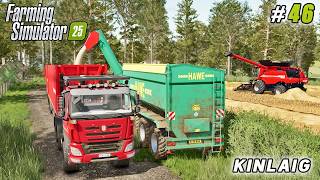 Canola Swathing → Barley Threshing → Budget Refilled | Farming simulator 25 | Kinlaig Farm | ep #46