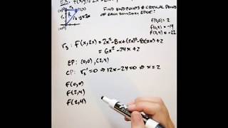 Extreme Value (Max and Min) Problems - Multivariable Calculus