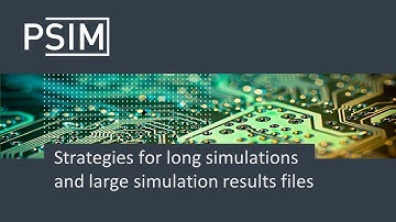 Strategies for long simulations and large simulation result files
