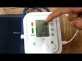 how to set and use digital blood pressure machine