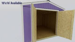 Best Barns Handmade Haven Standard Wood Shed Kit - Door on Gable