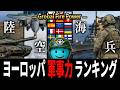 【軍事力】ヨーロッパで最強の国は“あの国”… 地図で見る軍事力【ランキング】