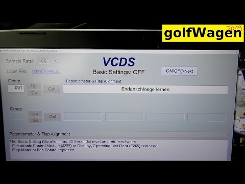 VW Golf 5 HVAC Basic Settings